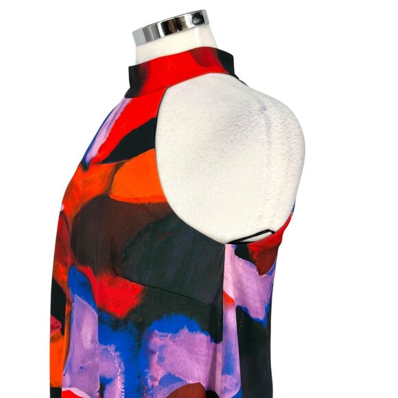 French Connection Abstract Halter Mini Shift Dress Multicolor Size XS - Picture 8 of 10